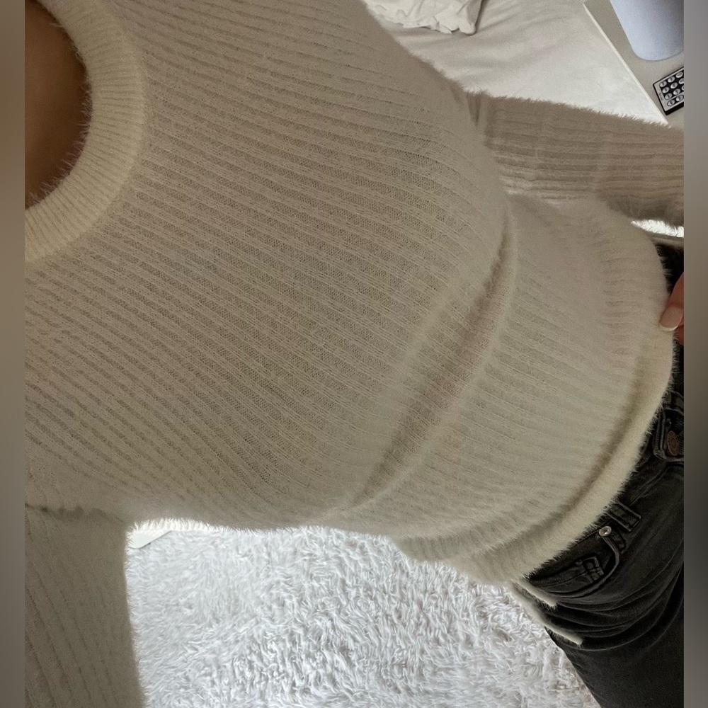White Princess Polly fuzzy longsleeve